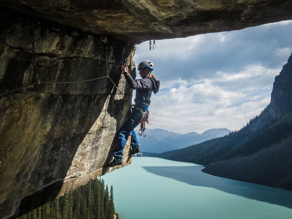 climbing at Lake Louise